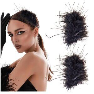 2 Pcs Feather Hair Clips